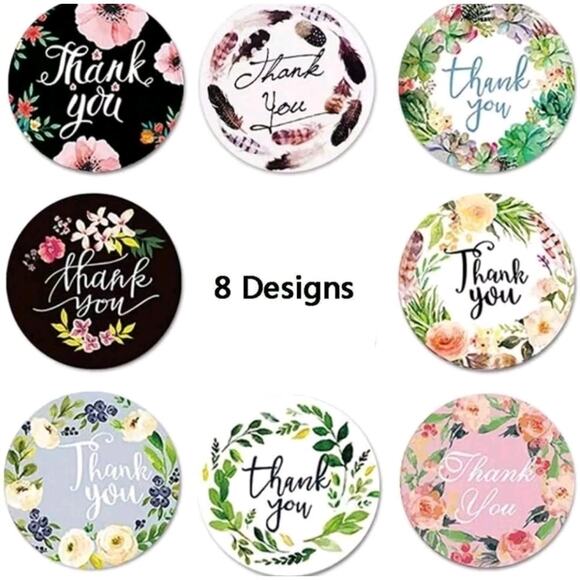 x500 "Thank you" sticker Shipping Supplies - Picture 2 of 3